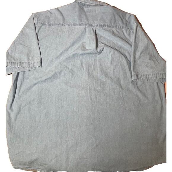Vintage Carhartt Denim 2XL Denim Shirt 90s Y2K Denim Button Down XXL Work Shirt - Picture 7 of 9